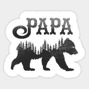 Papa Bear (Black) Sticker